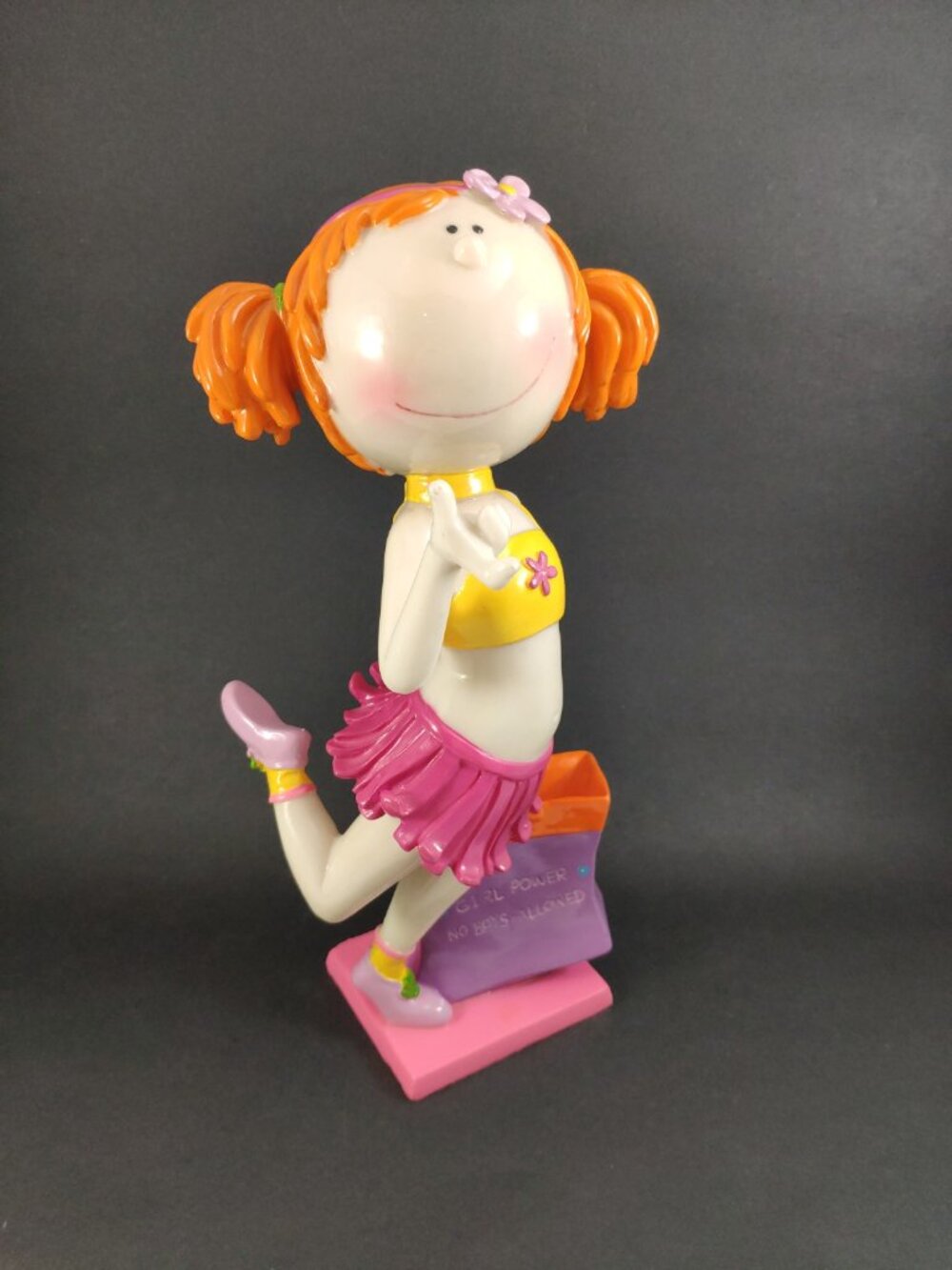 Koolitz Blowfish Whimsical Girl Power Statue Figurine 12"